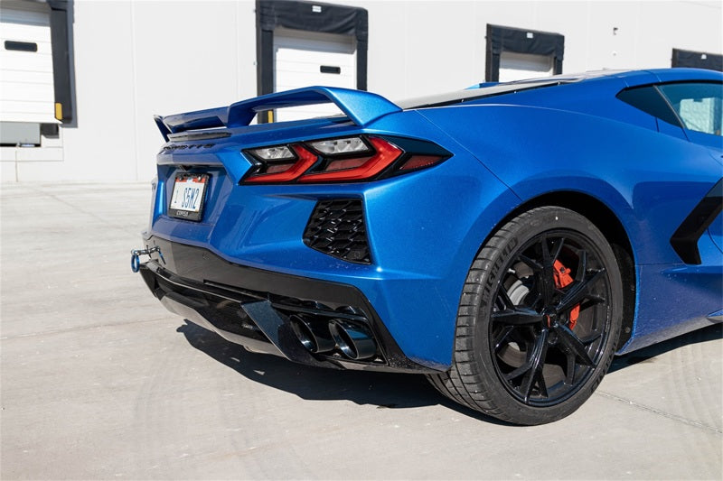 CORSA Performance 3in Valved Cat-Back Exhaust 4.5in Blk Quad Tips Fits 2020-2023 Chevrolet Corvette C8 Factory Perf Exhaust DeletesAFM
