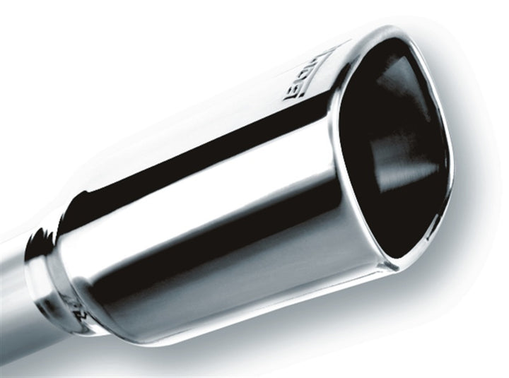 Borla Exhaust Tip with 2.25in Inlet, Square Rolled Angle Cut - 7.88in Long