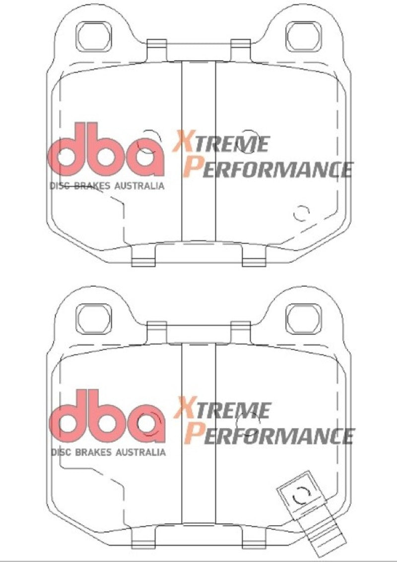 DBA Rear Brake Pads XP650 for 03-06 EVO, 04-09 STi, 03-07 350Z Track Edition, G35 with Brembo