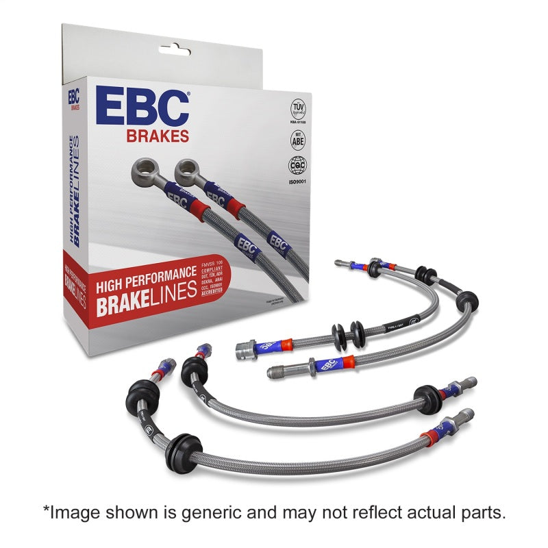 EBC Stainless Steel Front Brake Line Kit - Ford Mustang GT 1999-2004