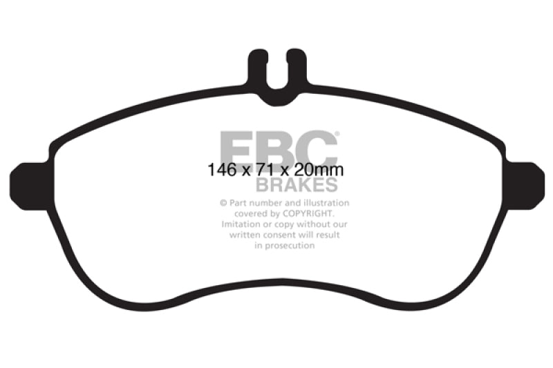 EBC Ultimax2 Front Brake Pads for 12-14 Mercedes-Benz C250 (W204) 1.8 Turbo - OneFastShop