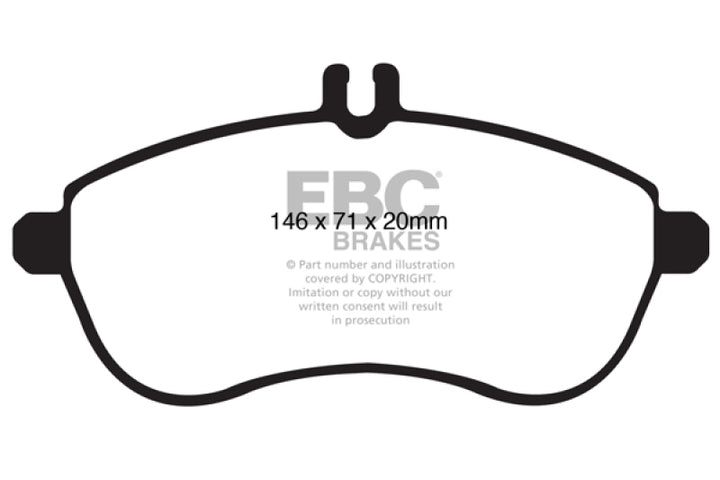 EBC Ultimax2 Front Brake Pads for 12-14 Mercedes-Benz C250 (W204) 1.8 Turbo - OneFastShop