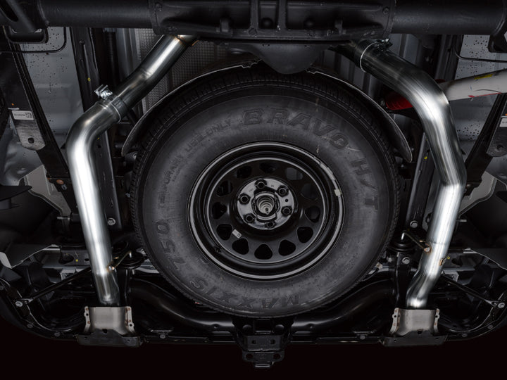 AWE 4th Gen GM 1500 6.2L Cat-Back Exhaust Rear Split Exit Bumper Cutouts OE Tips - OneFastShop