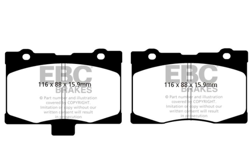 EBC Redstuff Front Brake Pads for 05-08 Acura RL 3.5 - OneFastShop