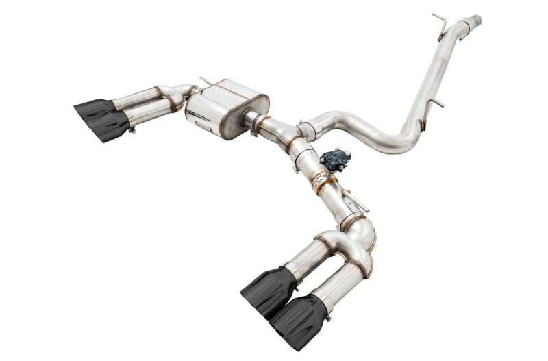 AWE Tuning SwitchPath Cat-Back Exhaust - Audi S3 (8V) 2015-2020 - Diamond Black Tips 102mm