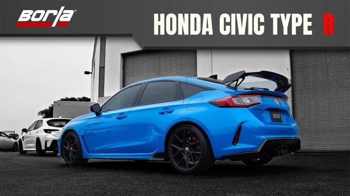 Borla Catback Exhaust 2.75 Inch MT ATAK Active Valve Polyphonic Harmonizer 4 Inch Ceramic Black Tips for 2023 Honda Civic Type R