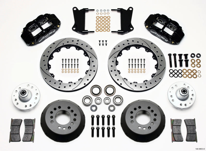 Wilwood Narrow Superlite 6R Front BBK 12.88in - Chevrolet Camaro / Chevelle / Pontiac GTO 1964-1974 (Hub) - Drilled