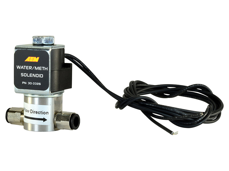 AEM Water Injection System – High-Flow Low-Current WMI Solenoid – 200 PSI 1/8 in.–27NPT In/Out