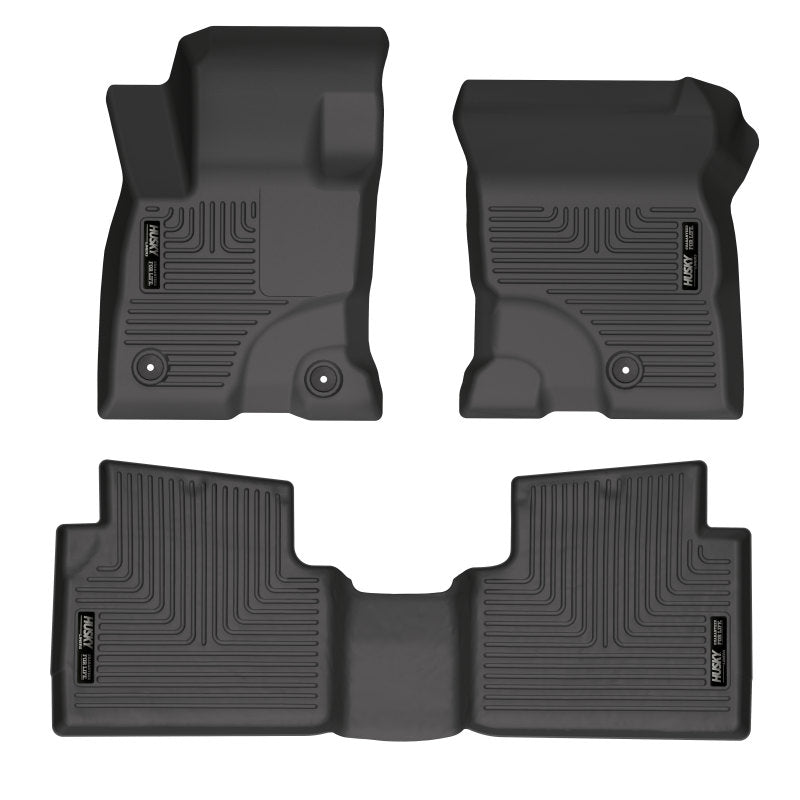 Husky Liners Weatherbeater Front & 2nd Seat Floor Liners - Black - 2022 Ford Escape Hybrid