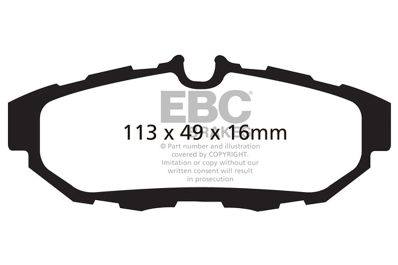 EBC Yellowstuff Rear Brake Pads for 10-14 Ford Mustang 3.7 - OneFastShop