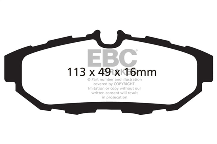EBC Yellowstuff Rear Brake Pads for 10-14 Ford Mustang 3.7 - OneFastShop