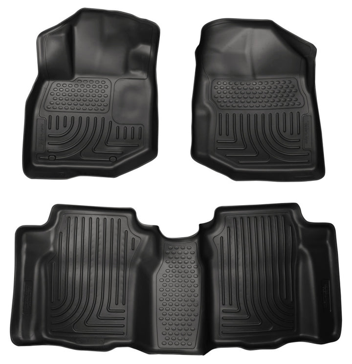 Husky Liners WeatherBeater Combo Black Floor Liners for 09-12 Honda Fit