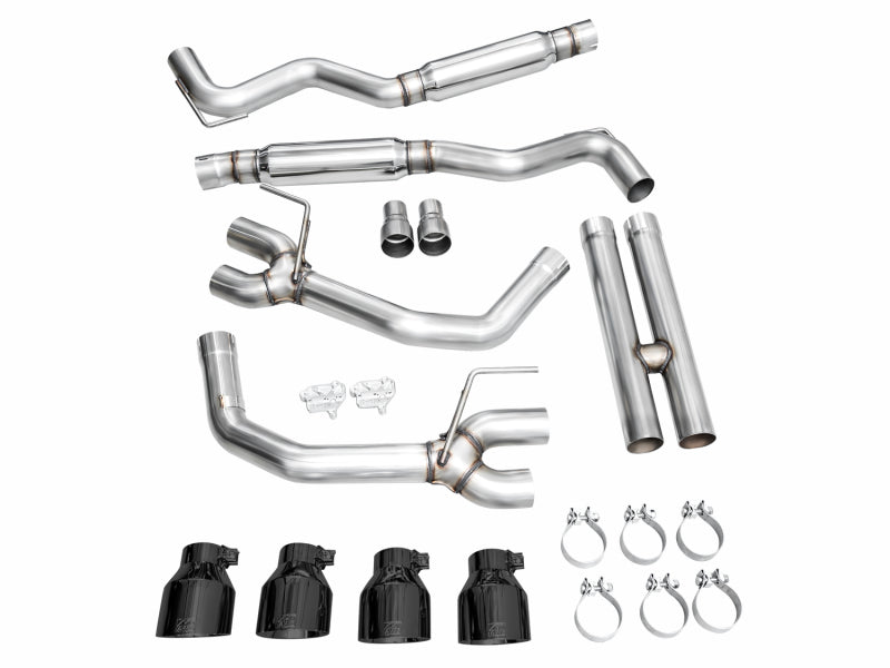 AWE Ford Mustang Dark Horse S650 Catback Exhaust with Quad Black Tips