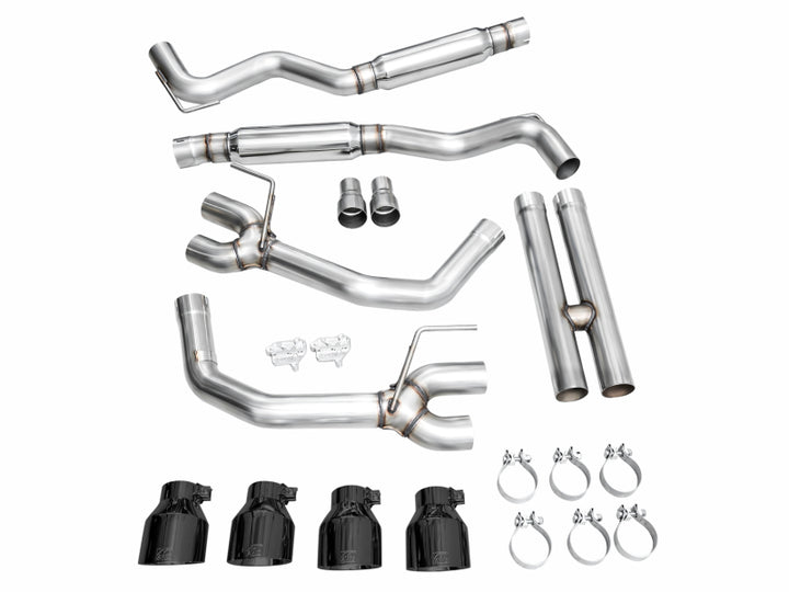 AWE Ford Mustang Dark Horse S650 Catback Exhaust with Quad Black Tips