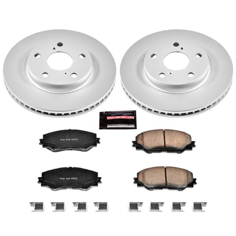 Power Stop Z17 Evolution Geomet Coated Front Brake Kit for 2010–2012 Lexus HS250h - OneFastShop