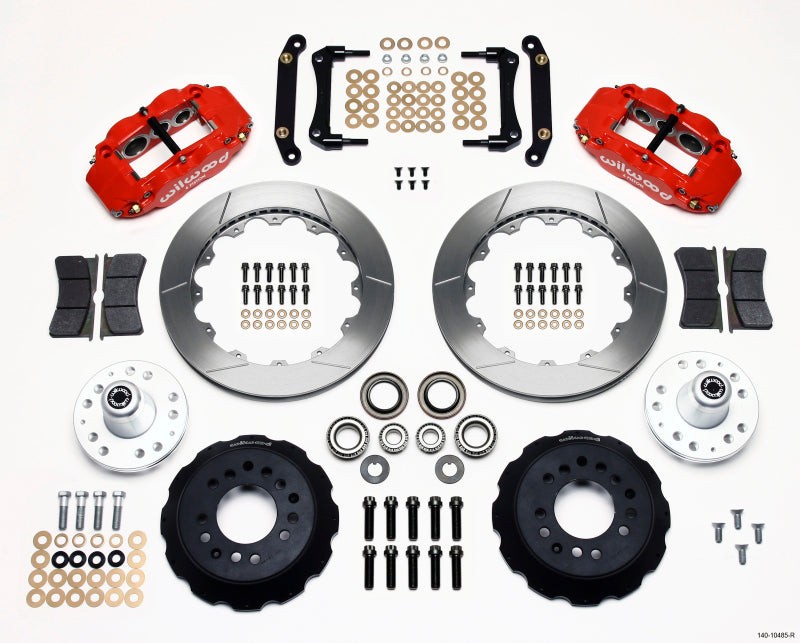 Wilwood Narrow Superlite 6R Front Hub Kit 12.88in Red 70-78 Camaro Line Kit Needed