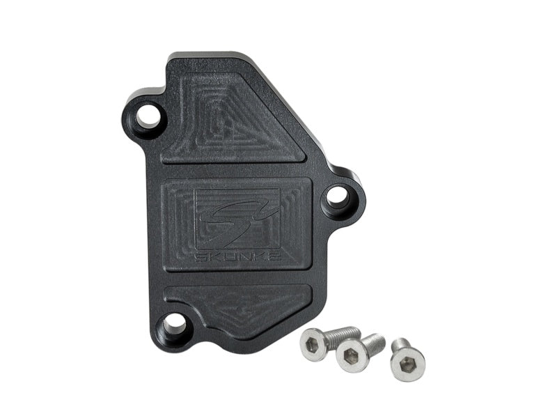 Skunk2 B-Series VTEC Black Anodized Block Off Plate for Acura Integra 1990-2001 and Honda Accord Civic CR-V Prelude 1986-2001