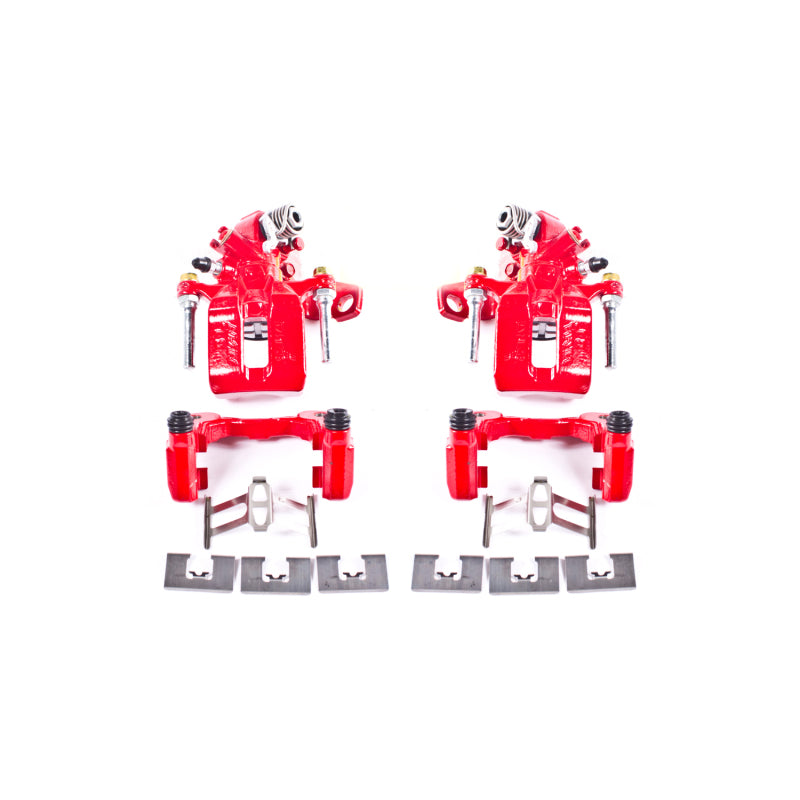 PowerStop Rear Red Calipers w/Brackets - Pair for 06-11 Acura CSX