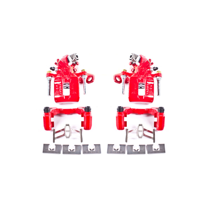PowerStop Rear Red Calipers w/Brackets - Pair for 06-11 Acura CSX
