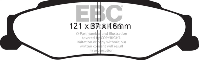 EBC Redstuff Ceramic Rear Brake Pads - Chevrolet Corvette / Cadillac XLR 1997-2013