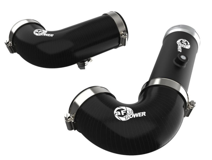 aFe BladeRunner Intercooler Hot & Cold Side Tubes Combo Black for 20-21 GM Trucks 3.0L (td) - OneFastShop