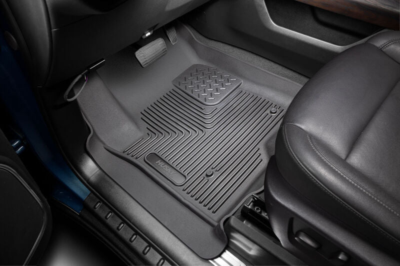 Husky Liners WeatherBeater Blk Front & 2nd Seat Floor Liners 19-23 Chevrolet Silverado 1500 Crew Cab