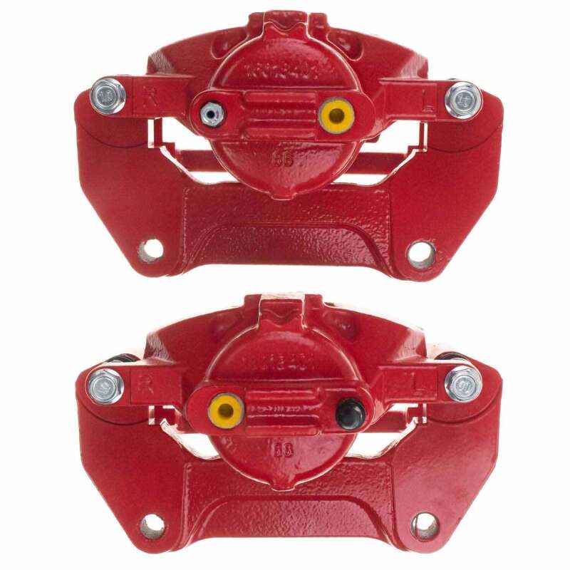 PowerStop Front Red Caliper Pair with Bracket for 07-18 Jeep Wrangler JK - OneFastShop
