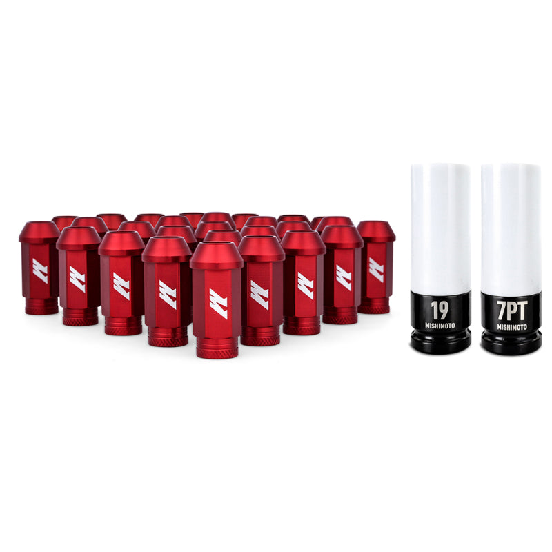 Mishimoto Aluminum Locking Lug Nuts M12x1.5 27pc Set - Red