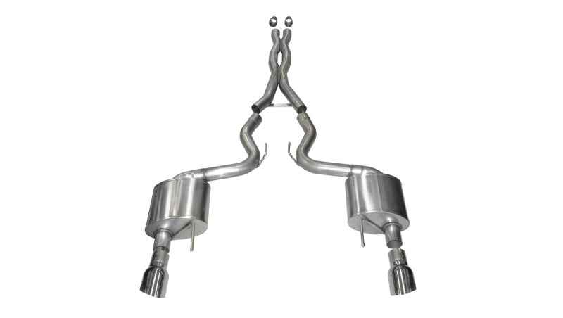Corsa 3in Cat Back Exhaust with Dual 4.5in Tip (Xtreme) for 2015-2017 Ford Mustang GT 5.0