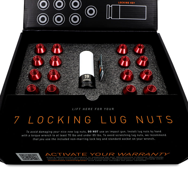 Mishimoto Aluminum Lug Nuts 1/2 X 20 Black - 23pc Set