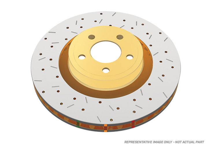 DBA 4000 Series Drilled & Slotted Rear Brake Rotor - Toyota Supra 1993-1998