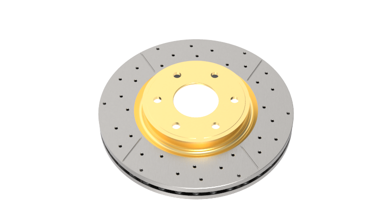 DBA Street Series 4000 Drilled & Slotted Brake Rear Rotor - Cadillac Escalade, Chevy Tahoe, GMC Yukon 2007-2020, technical drawing