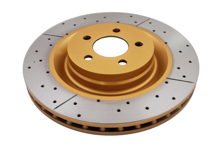 DBA Street Series Gold Drilled & Slotted Front Brake Rotor - Dodge Challenger / Charger / Chrysler 300 2005-2023