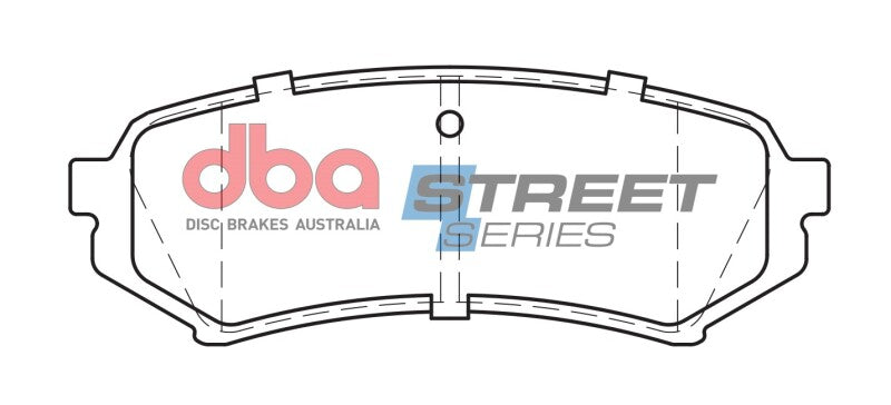 DBA Street Series Rear Brake Pads - Lexus LX470 1998-2007, technical drawing