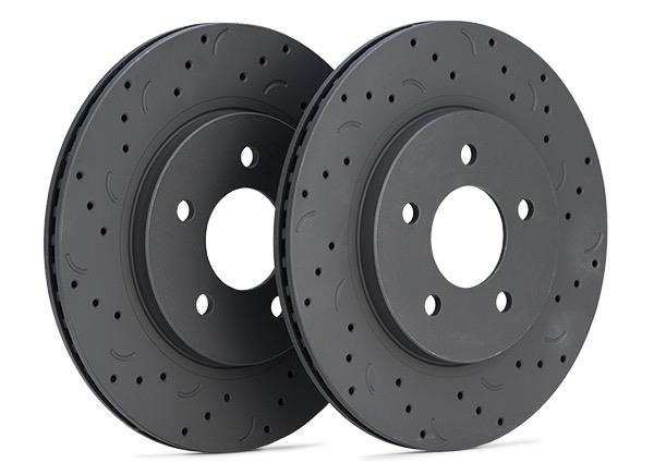 Hawk Talon 2001 Ford Mustang GT Bullitt Drilled And Slotted Rear Brake Rotor Set