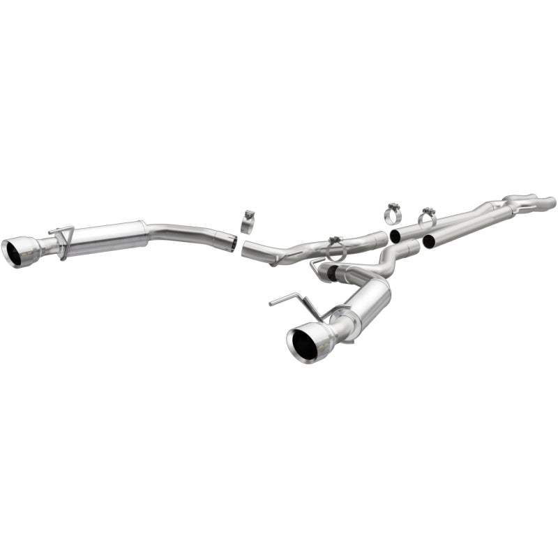 Magnaflow Cat Back Exhaust System SS 2.5in Competition Dual Split Polished 4.5in Tips 2015-2017 Ford Mustang V6 3.7L - OneFastShop