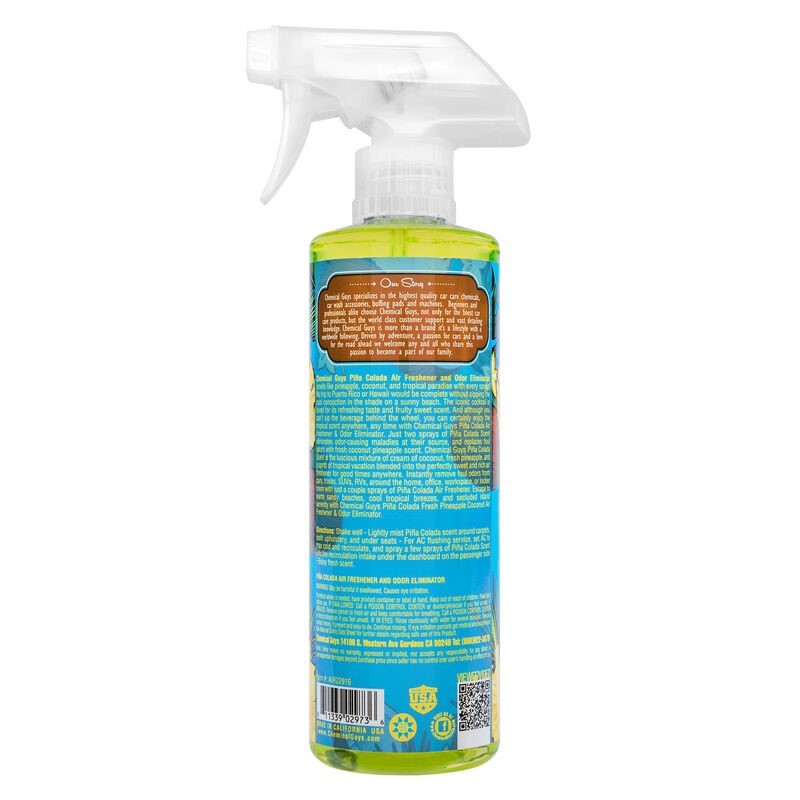 Chemical Guys Air Freshener & Odor Eliminator - Pina Colada Scent - 16oz