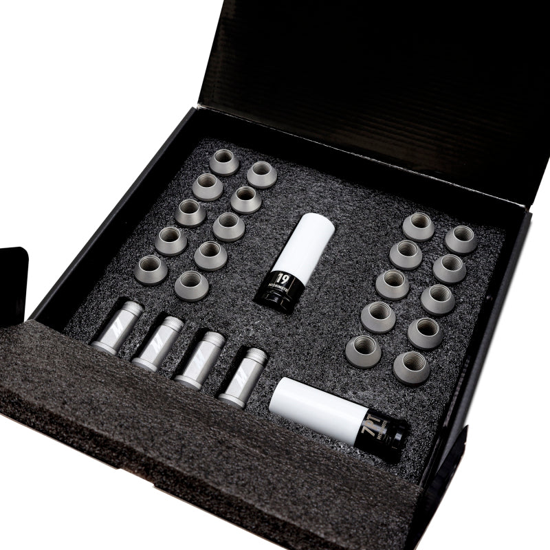Mishimoto Steel Locking Lug Nuts M14x1.5 (24 Pack) Silver - OneFastShop