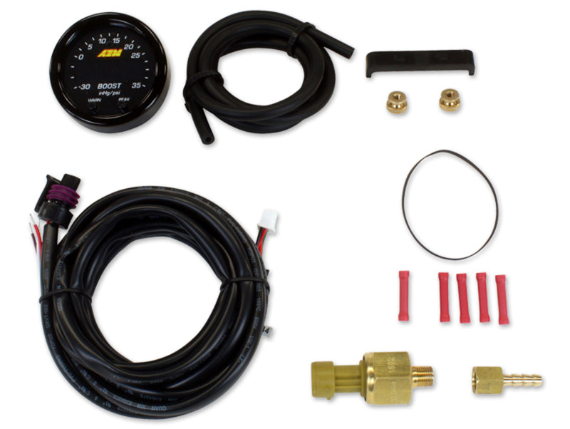 AEM X-Series Boost Pressure Gauge - -30inHg to 60psi, image 2