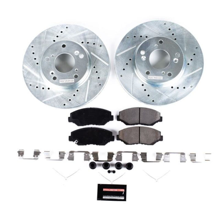 PowerStop Front Z23 Evolution Sport Brake Kit - Acura ILX 2014-2015 - OneFastShop