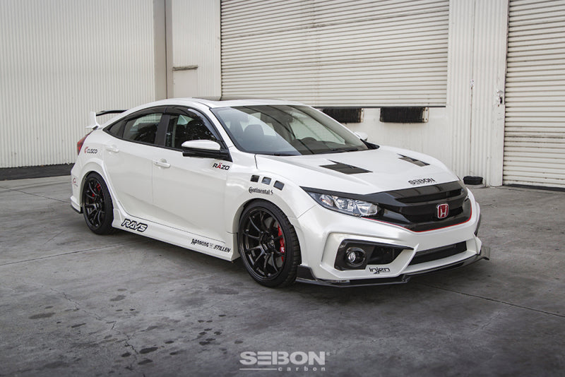Seibon TS-Style Carbon Fiber Hood for 2016-2018 Honda Civic Coupe/Sedan/Hatchback