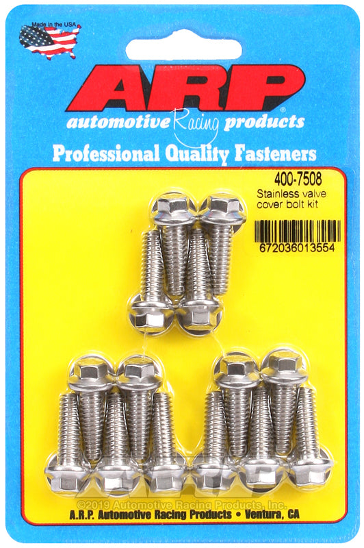 ARP Valve Cover Stainless Steel 1/4In x 20 Hex Bolt Kit (14/pkg)