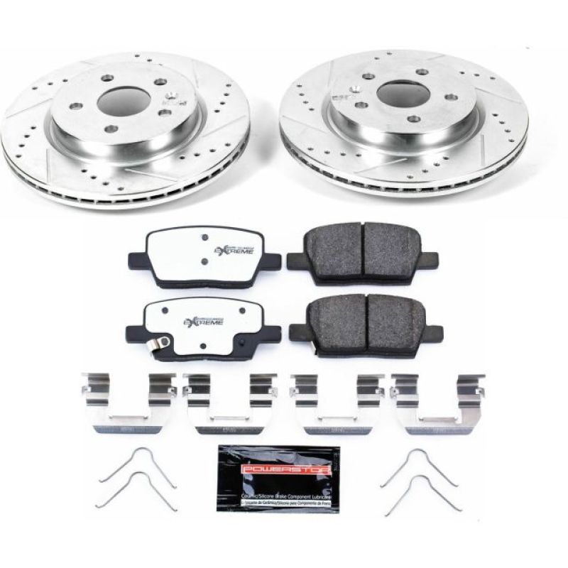 PowerStop Z26 Street Warrior Rear Brake Kit for 16-18 Cadillac CT6 - OneFastShop