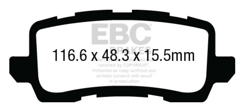 EBC Yellowstuff Rear Brake Pads for 2014-2020 Acura RLX - OneFastShop