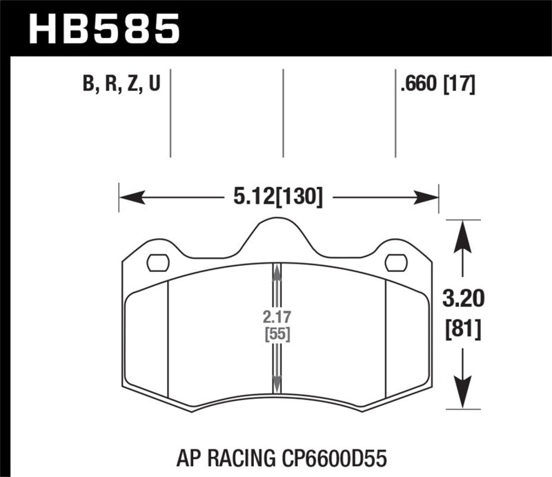 Hawk Performance Ceramic Brake Pads - AP Racing CP6600 Calipers