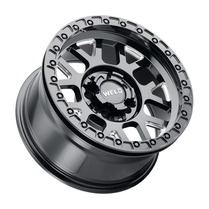 Weld Off-Road W902 17X10 Cinch Beadlock Wheel – 5X127 5X139.7 – ET-24 BS4.50 Gloss Black Milled Black Ring (87.1) - OneFastShop