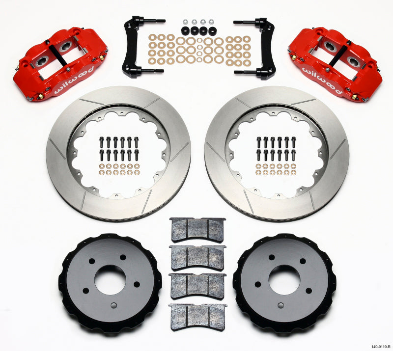 Wilwood Narrow Superlite 4R Rear Brake Kit Red - Corvette C5/Z06 & C6 - OneFastShop
