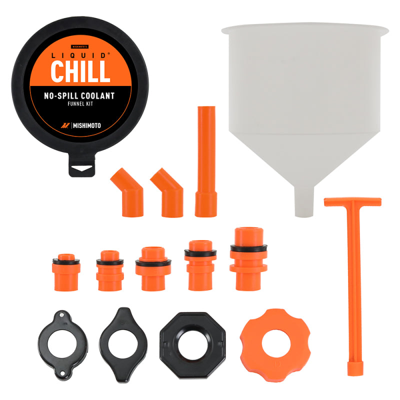 Mishimoto No-Spill Coolant Funnel Kit with 15pc Set - OneFastShop