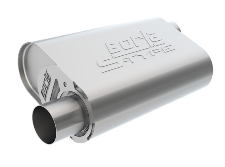 Borla CrateMuffler LS3 S-Type 2.50in Oval Muffler - Chevrolet Camaro SS ZL1 Corvette Base Grand Sport ZR1 SS, Pontiac G8 GXP