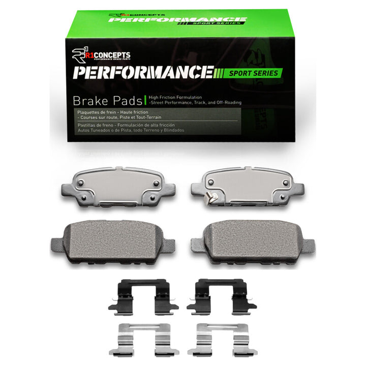 R1 2002-2025 Infiniti Q40 Rear R1 Performance Sport Pads and Hardware Kit